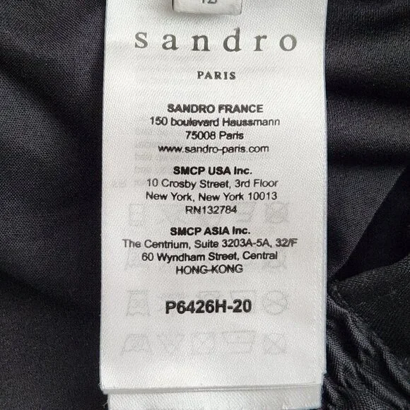 Sandro Paris Patricia Stripe Track Pull on Pants Women's Size 42 (Size 10 US) - Picture 7 of 10